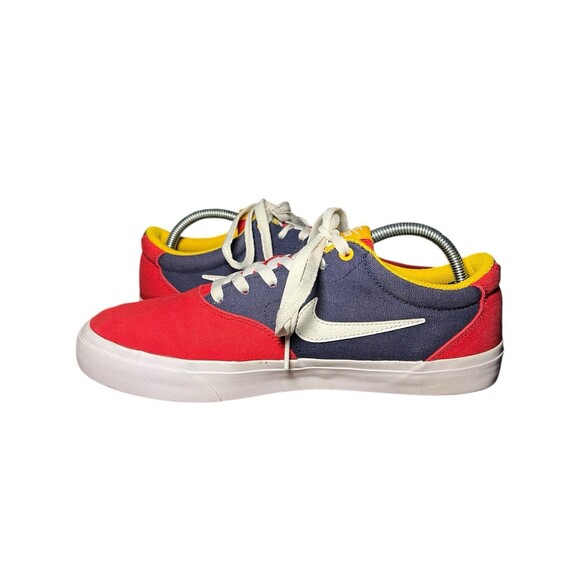 Nike Charge Solarsoft SB University Red, Navy & Yellow Canvas Shoes Men Size 9.5 - Picture 2 of 12